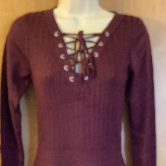 NWT Nina Leonard Mauve Knit Dress Size:  Small - Picture 2 of 9